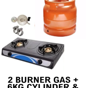 2 burner gas + 6kg cylinder & regulator [850D]